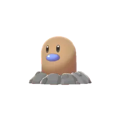 #0050 Diglett Shiny 6IV Hidden Ability In-game Trade Pkm Go