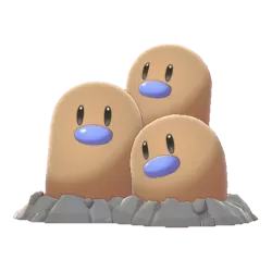 #0051 Dugtrio Shiny 6IV Hidden Ability In-game Trade Pkm Go