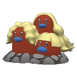 #0051 Dugtrio Alola Form Shiny 6IV Hidden Ability In-game Trade Pkm Go