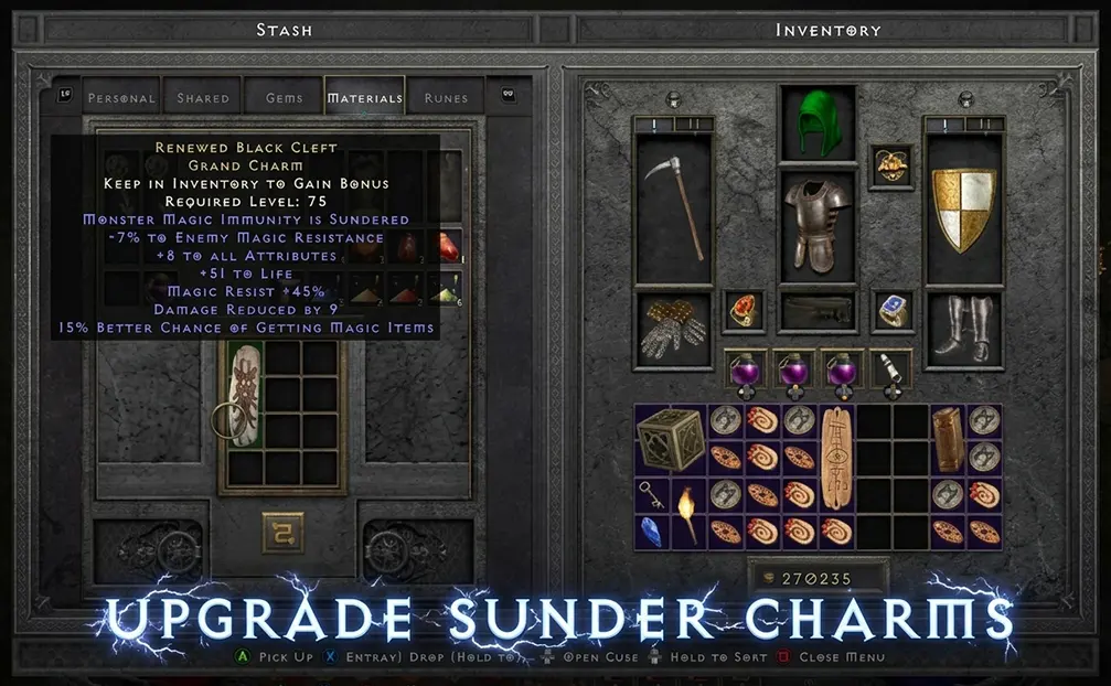 How to Upgrade Sunder Charm in D2R S13