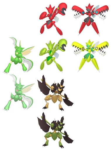 pokemon shiny scyther family