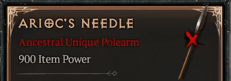 d4-ancestral-unique-polearm-arioc's-needle d4-ancestral-unique-polearm-arioc's-needle