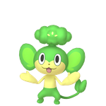 #0511 Pansage Shiny 6IV Hidden Ability In-game Trade Pkm Go