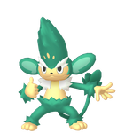 #0511 Pansage Shiny 6IV Hidden Ability In-game Trade Pkm Go