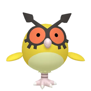 #0163 Hoothoot Shiny 6IV Hidden Ability In-game Trade Pkm Go