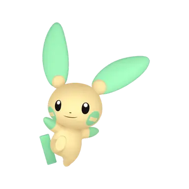 #0312 Minun Shiny 6IV Hidden Ability In-game Trade Pkm Go