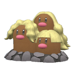 #0051 Dugtrio Alola Form Shiny 6IV Hidden Ability In-game Trade Pkm Go