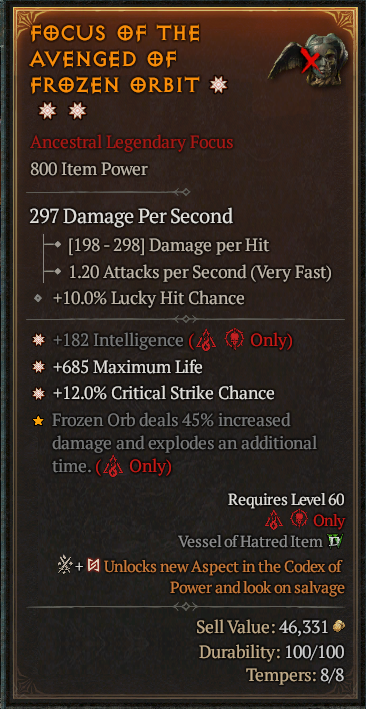 Hydra Sorcerer Build (Senior)