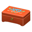 Cherry Wood Blue Flowers