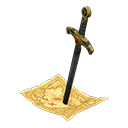 Gold & Black Old Map