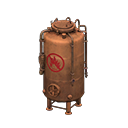 Damaged "No Open Flames" Sign