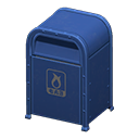 Blue Flammable Garbage