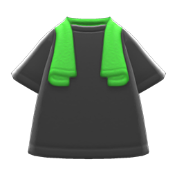 Green Towel & Black Shirt