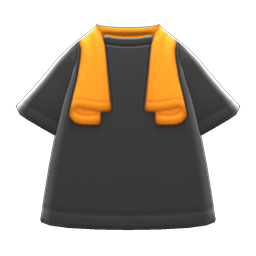Orange Towel & Black Shirt