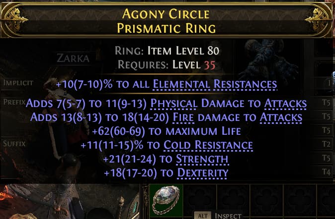 Agony Circle Prismatic Ring