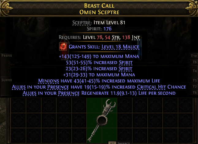 Beast Call Omen Sceptre