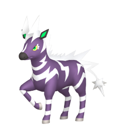 #0523 Zebstrika Shiny 6IV Hidden Ability In-game Trade Pkm Go